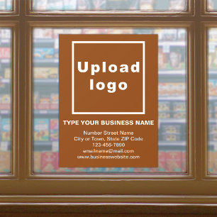 Business Brand on Brown Window Cling