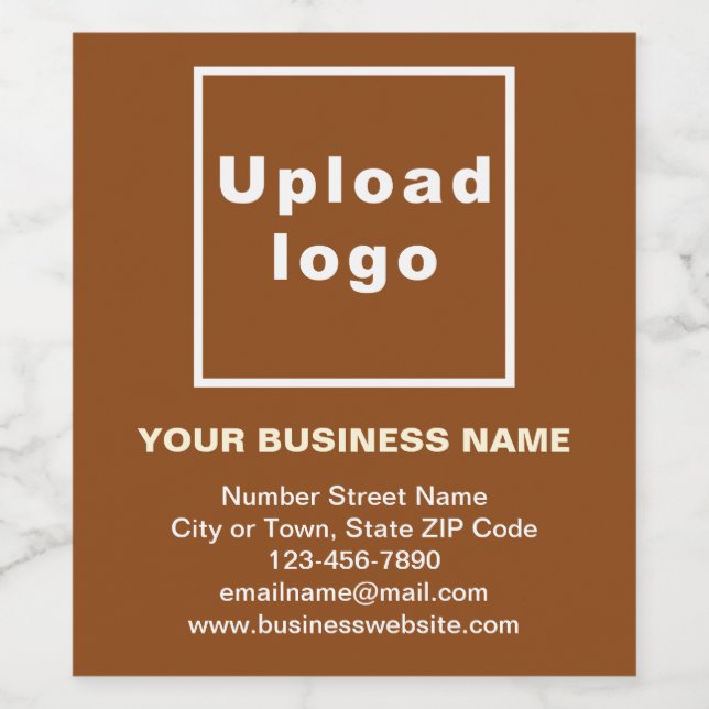 Business Brand on Brown Wine Bottle Label (Single Label)