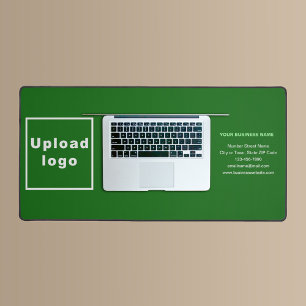 Business Brand on Green Desk Mat