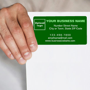 Business Brand on Green Shipping Label