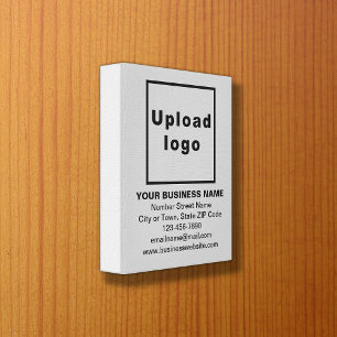 Business Brand on Grey Canvas Print