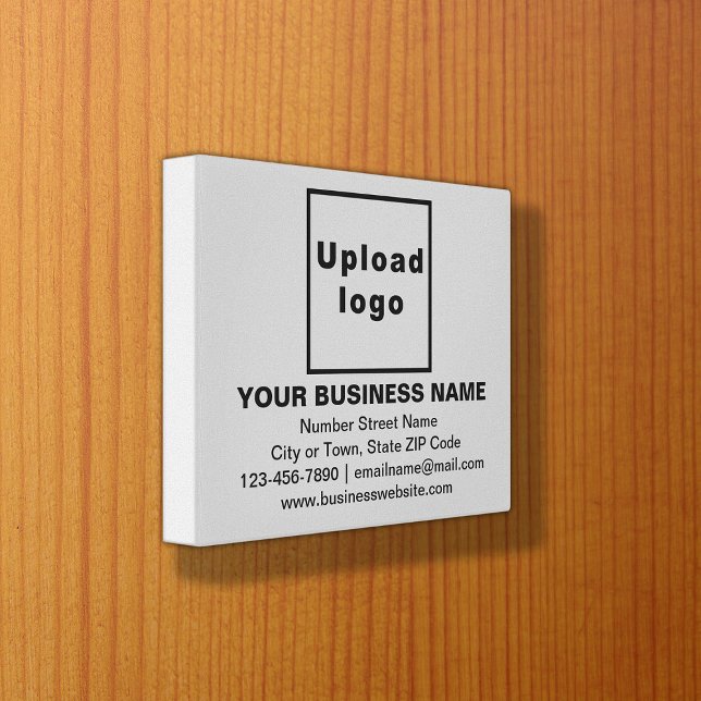 Business Brand on Grey Rectangle Canvas Print (Creator Uploaded)