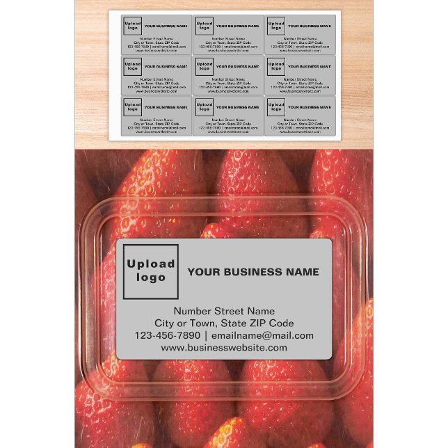 Business Brand on Grey Rectangle Label (Creator Uploaded)
