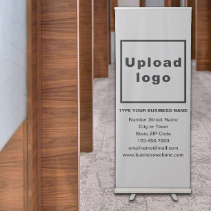 Business Brand on Grey Retractable Banner