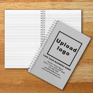 Business Brand on Grey Spiral Notebook