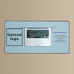 Business Brand on Light Blue Desk Mat<br><div class="desc">Desk mat that you can customise to put your business name and other information of your business. Customise it, use it and display it on your desk as one of your marketing strategies in building brand name awareness. Customisable desk accessory that you can display on your desk visible to customers...</div>