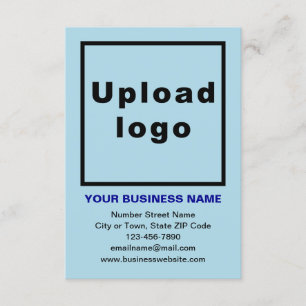 Business Brand on Light Blue Flat Card