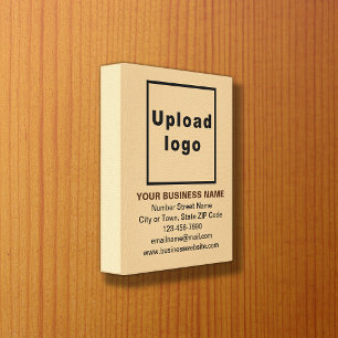 Business Brand on Light Brown Canvas Print