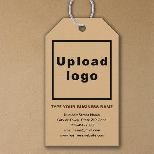 Business Brand on Light Brown Gift Tag