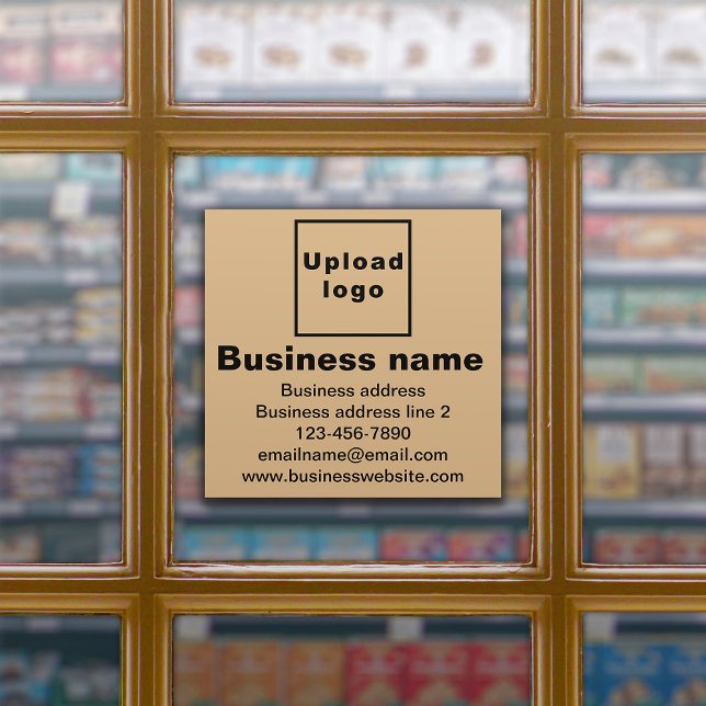 Business Brand on Light Brown Large Square Vinyl (Creator Uploaded)
