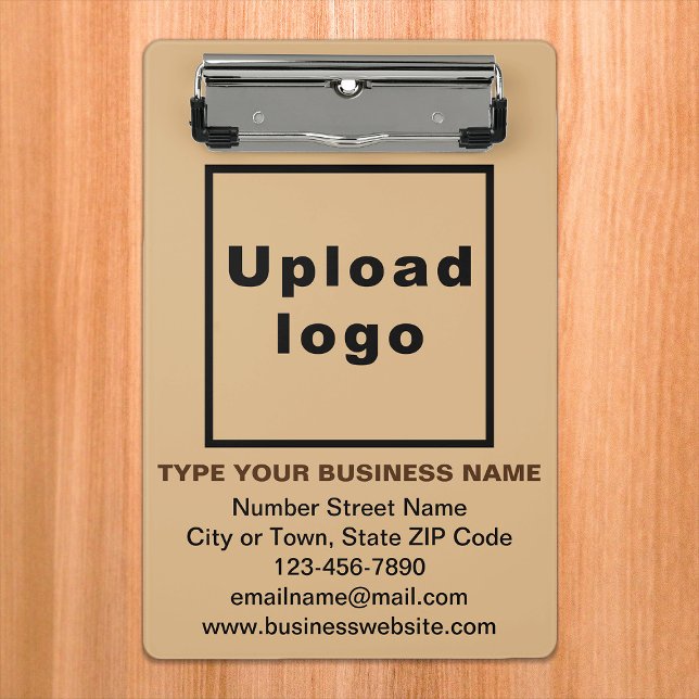 Business Brand on Light Brown Mini Clipboard (Creator Uploaded)