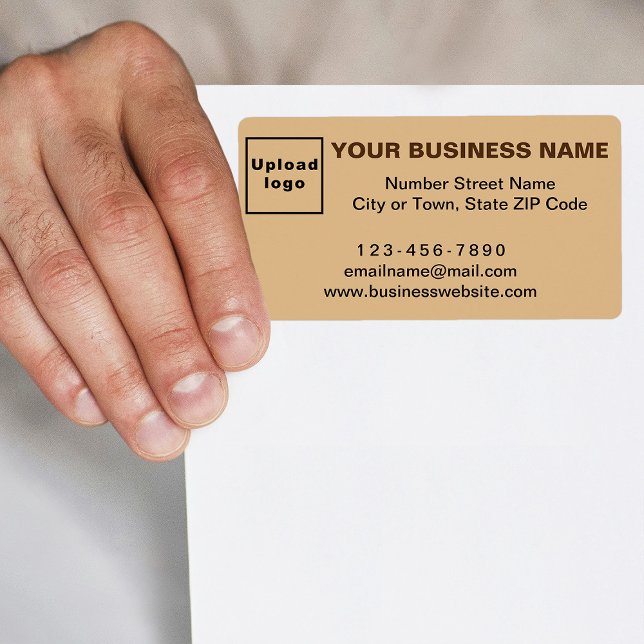 Business Brand on Light Brown Shipping Label (Light brown shipping label with your business brand)