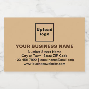 Business Brand on Light Brown Small Size Liquor Bottle Label