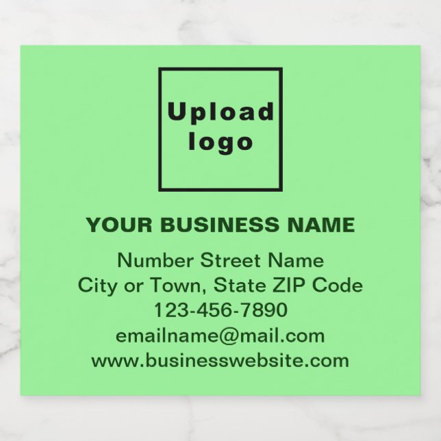 Business Brand on Light Green Beer Bottle Label (Single Label)