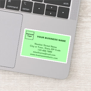Business Brand on Light Green Rectangle Vinyl