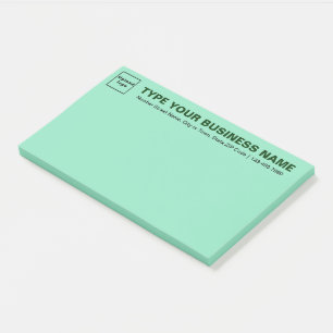 Business Brand on Light Teal Green Large Post-it Notes