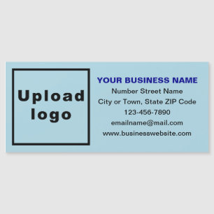 Business Brand on Long Light Blue Magnetic Card