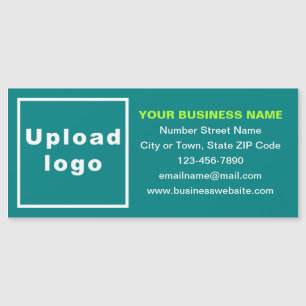 Business Brand on Long Teal Green Magnetic Card
