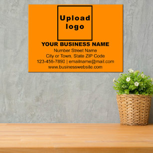 Business Brand on Orange Color Rectangle Acrylic Print