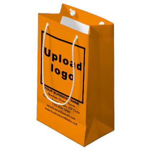 Business Brand on Orange Colour Small Size Gift Ba Bag