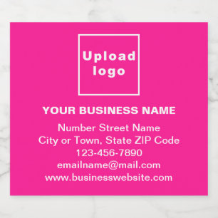 Business Brand on Pink Liquor Bottle Label