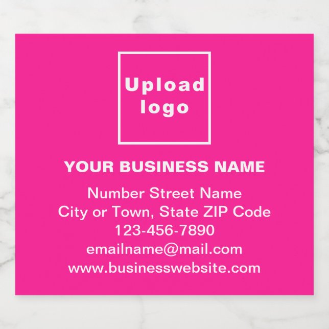 Business Brand on Pink Liquor Bottle Label (Single Label)
