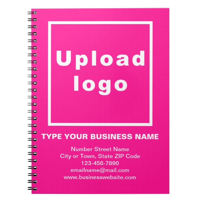 Business Brand on Pink Notebook (Front)