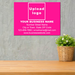 Business Brand on Pink Rectangle Acrylic Print