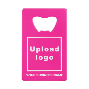 Business Brand on Pink Rectangle Bottle Opener