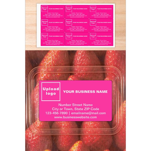 Business Brand on Pink Rectangle Label (Creator Uploaded)