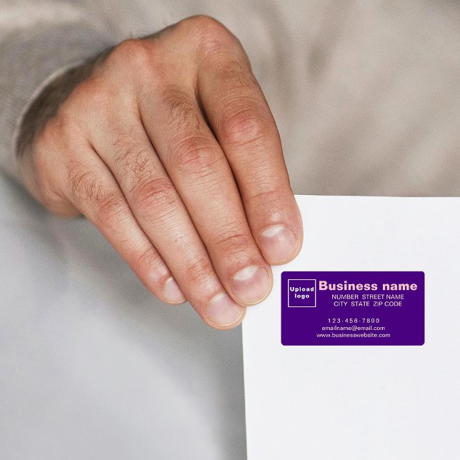 Business Brand on Purple Address Label (Purple address label with your business brand)