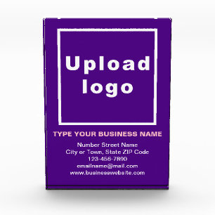 Business Brand on Purple Portrait Rectangle Photo Block