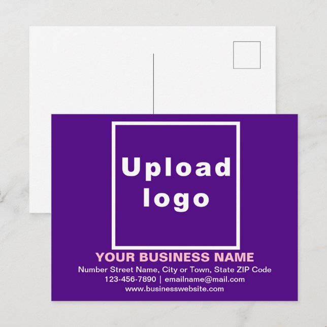 Business Brand on Purple Postcard (Front/Back)