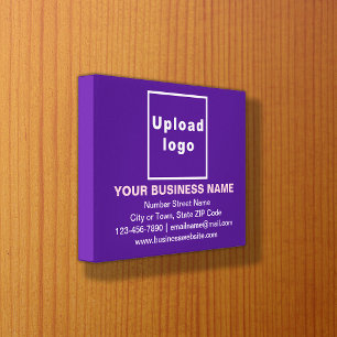 Business Brand on Purple Rectangle Canvas Print