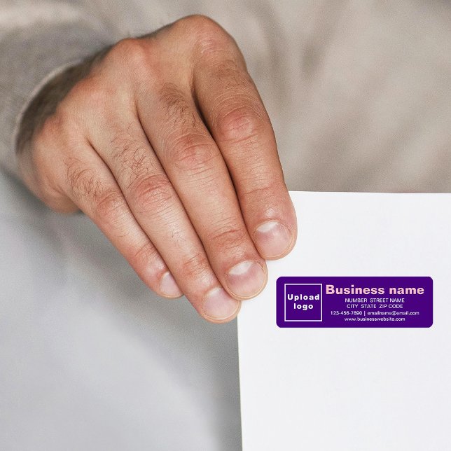 Business Brand on Purple Return Address Label (Purple return address label with your business brand)