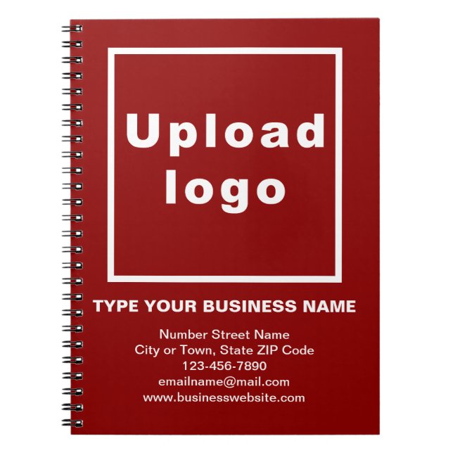 Business Brand on Red Notebook (Front)