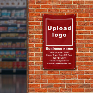 Business Brand on Red Portrait Banner