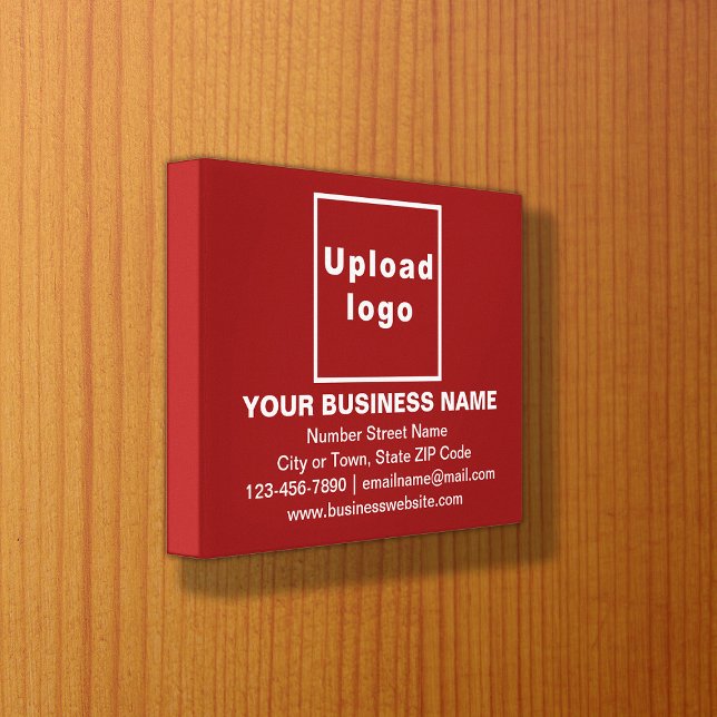Business Brand on Red Rectangle Canvas Print (Creator Uploaded)