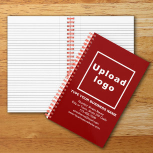 Business Brand on Red Spiral Notebook