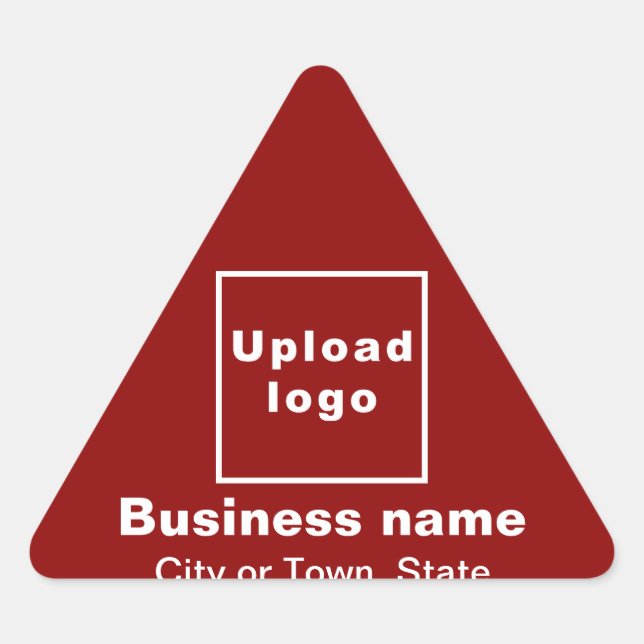 Business Brand on Red Triangle Sticker (Front)