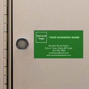 Business Brand on Small Green Magnetic Card