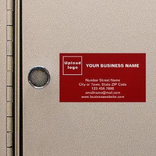 Business Brand on Small Magnetic Red Card