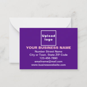 Business Brand on Small Purple Rectangle Flat Card