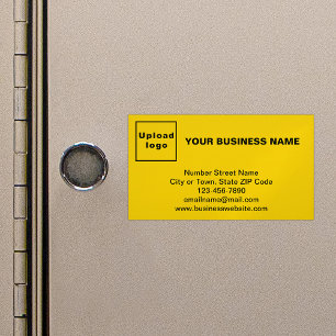 Business Brand on Small Yellow Magnetic Card