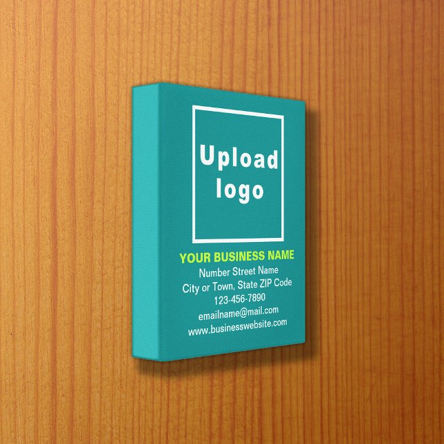 Business Brand on Teal Green Canvas Print (Creator Uploaded)