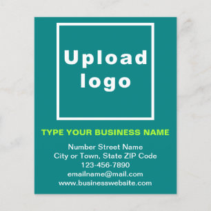 Business Brand on Teal Green Paper Sheet 