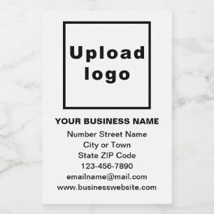 Business Brand on White Portrait Format Food Label