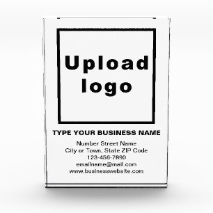 Business Brand on White Portrait Rectangle Photo Block
