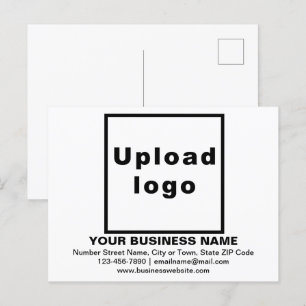 Business Brand on White Postcard