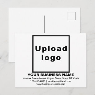 Business Brand on White Postcard